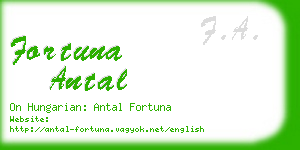 fortuna antal business card